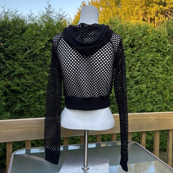 Sommer Ray⎪Fishnet Cropped Hoodie - Picture 3 of 6